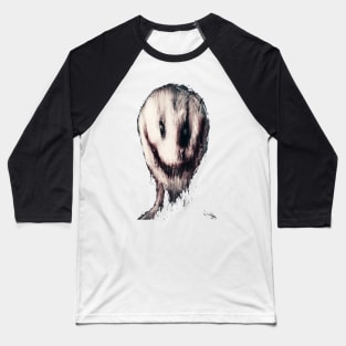 White Ghost Face Baseball T-Shirt